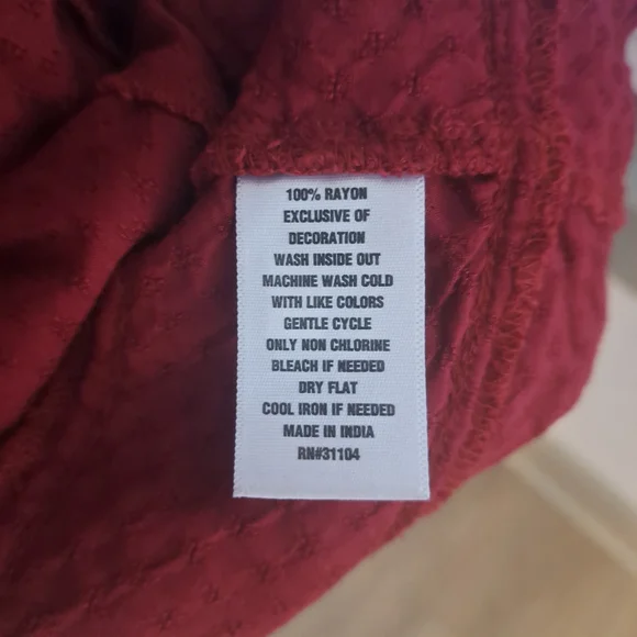 Crown & Ivy Deep Red Lace Midi Dress - Picture 9 of 9